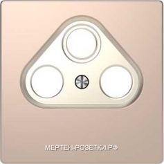 Merten D-Life Телевизионная оконечная розетка  TV-FM-SAT (шампань металл)